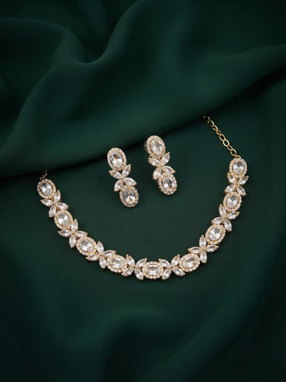Women Gold Plated Kundan Beaded Jewellery Set