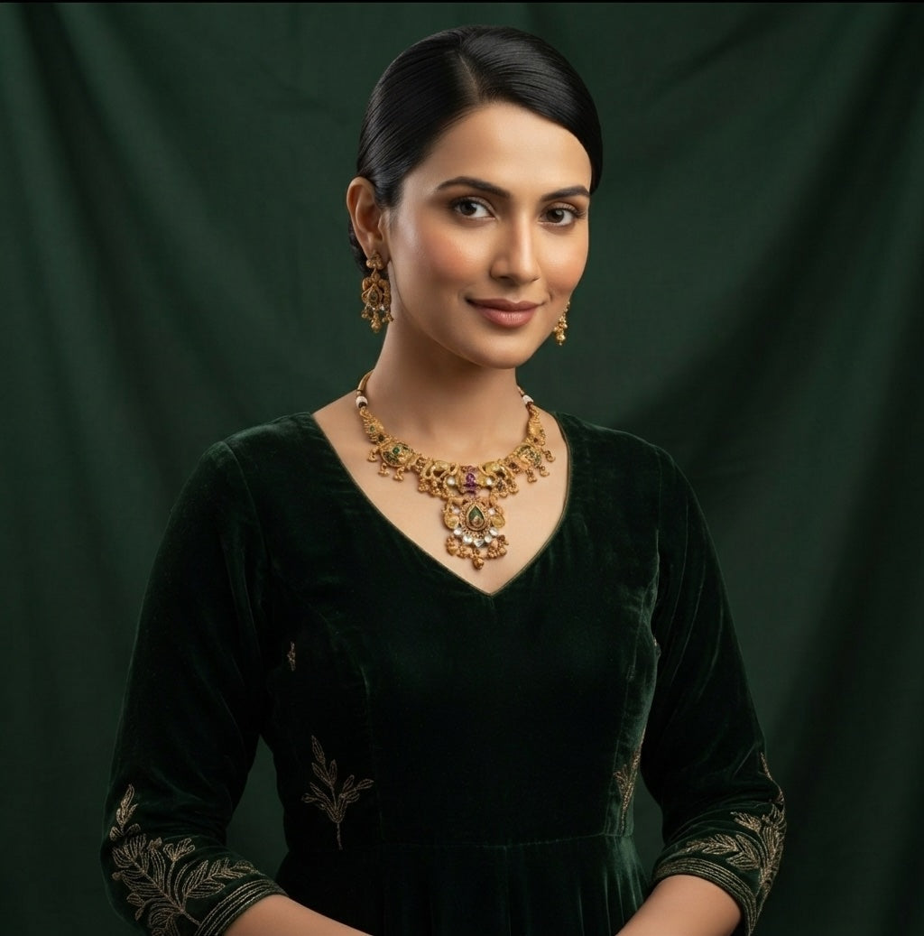 Women Gold Plated Traditional Jewellery Set