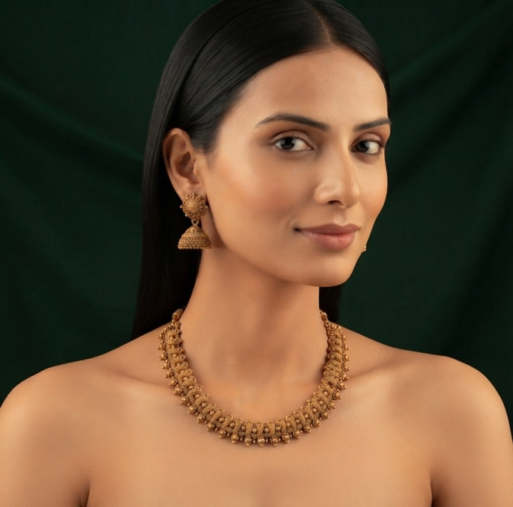 Women Gold Plated Traditional Jewellery Set