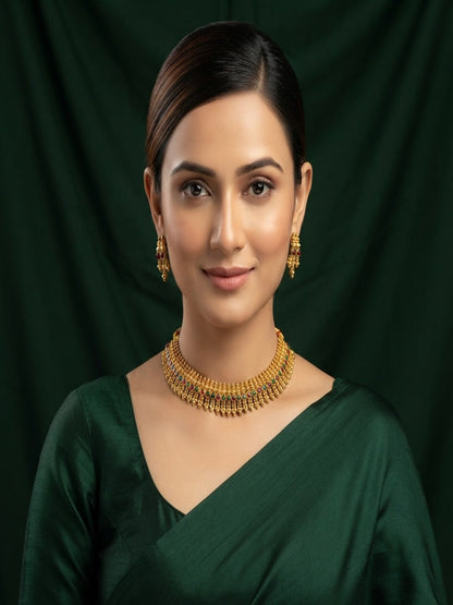 Women Gold Plated Traditional Jewellery Set