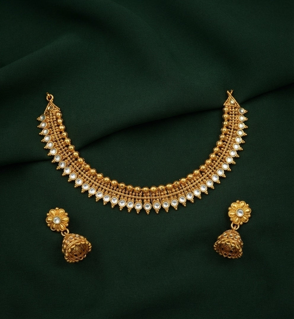 Women Gold Plated Traditional Jewellery Set