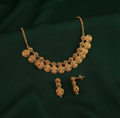 Women Gold Plated Minimal Jewellery Set