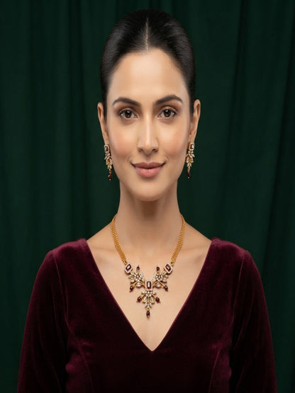 Women Gold Plated Minimal Jewellery Set