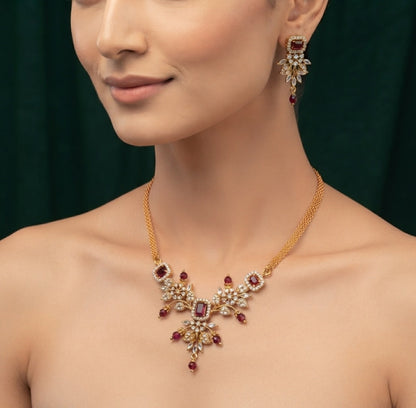 Women Gold Plated Minimal Jewellery Set