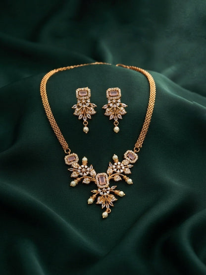 Women Gold Plated Kundan Beaded Jewellery Set