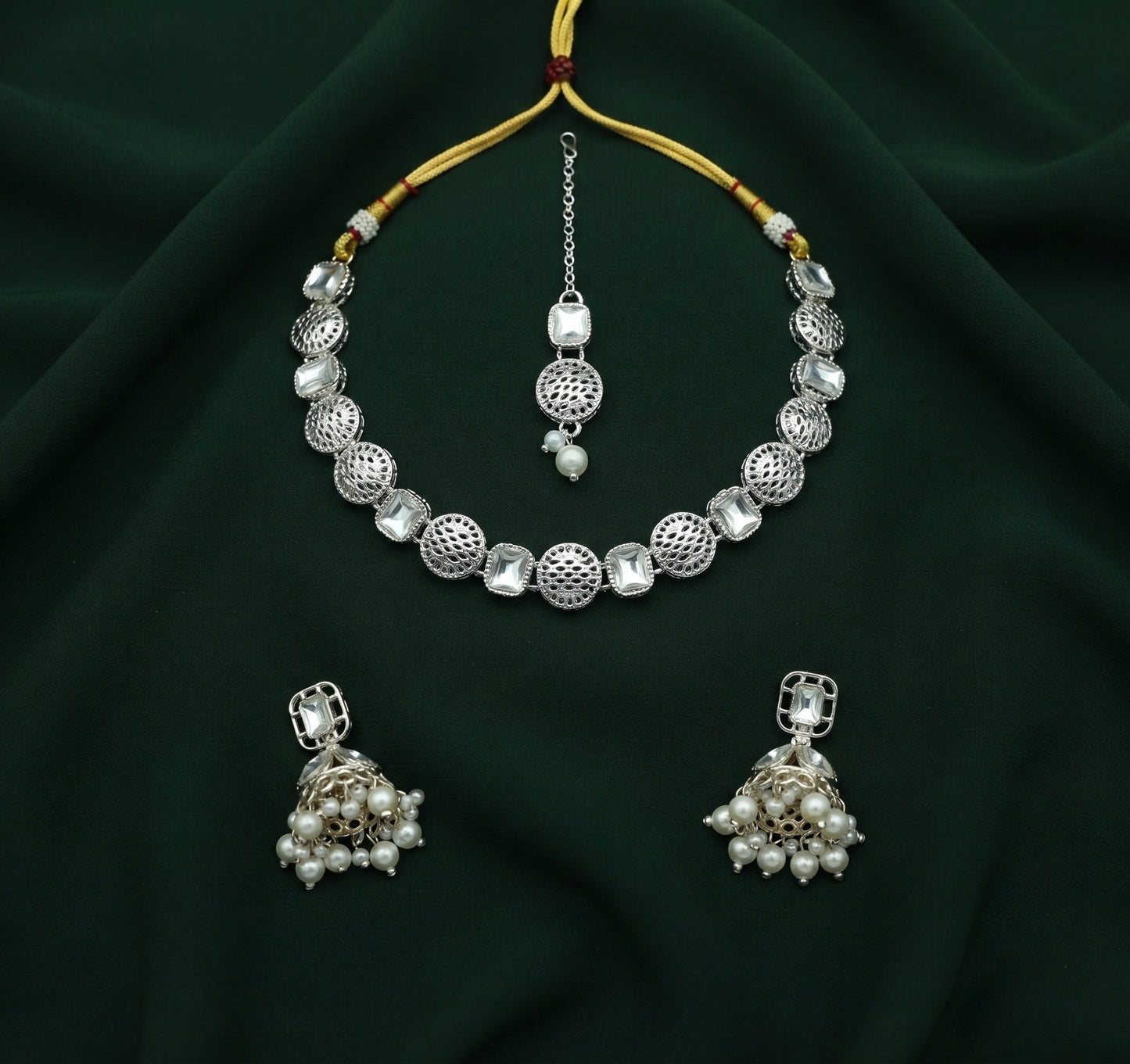 Women Silver Plated Trendy Jewellery Set