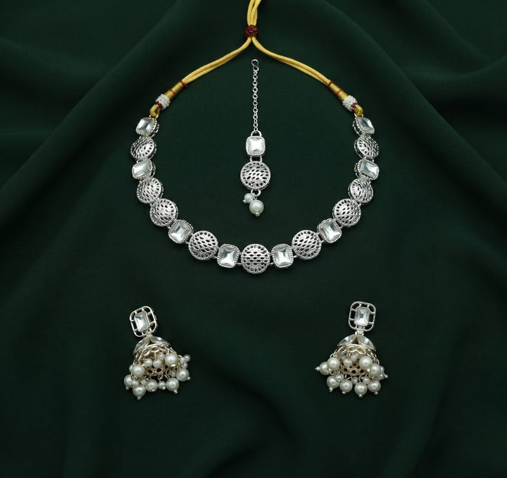 Women Silver Plated Trendy Jewellery Set
