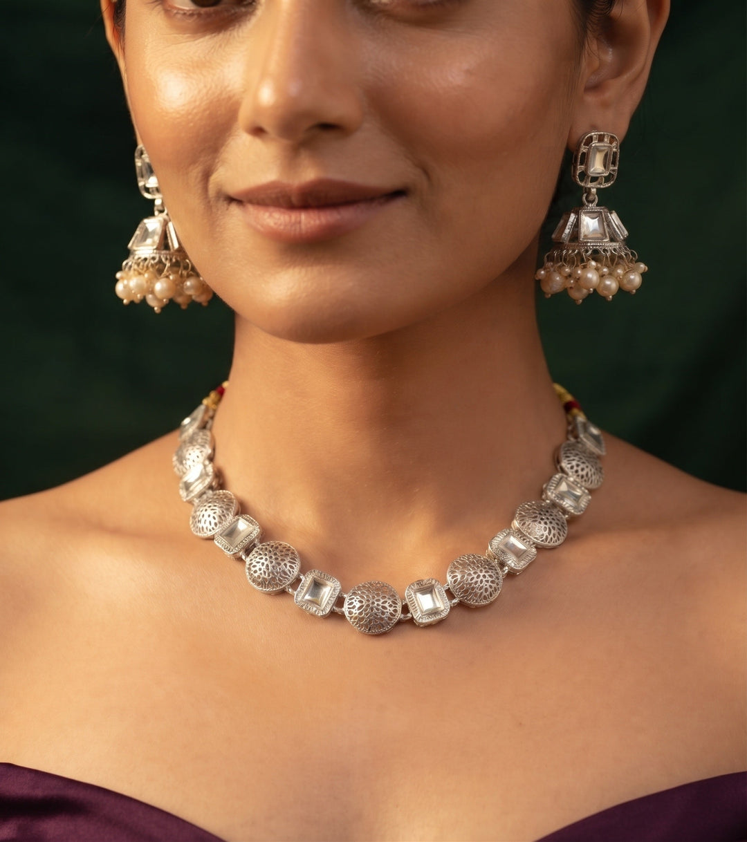 Women Silver Plated Trendy Jewellery Set
