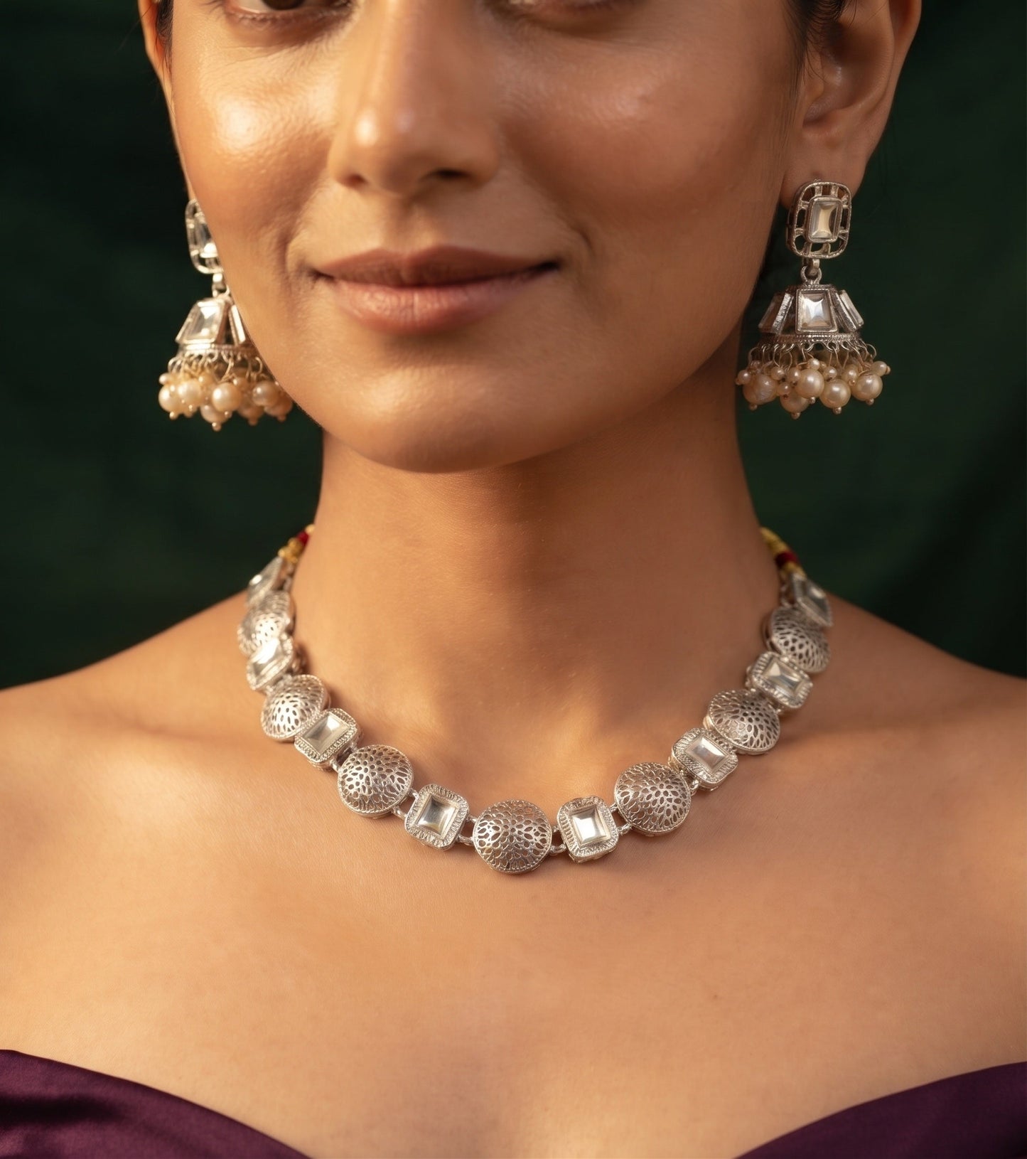Women Silver Plated Trendy Jewellery Set