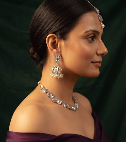 Women Silver Plated Trendy Jewellery Set