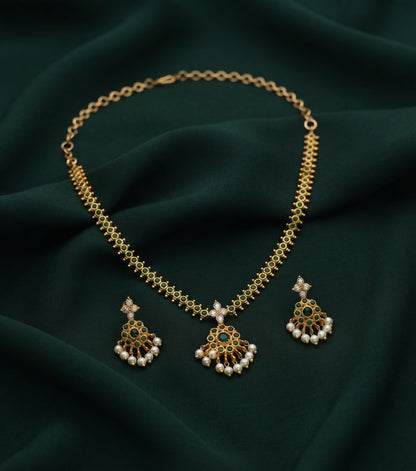 Gold Plated Fancy Beaded Jewellery Set