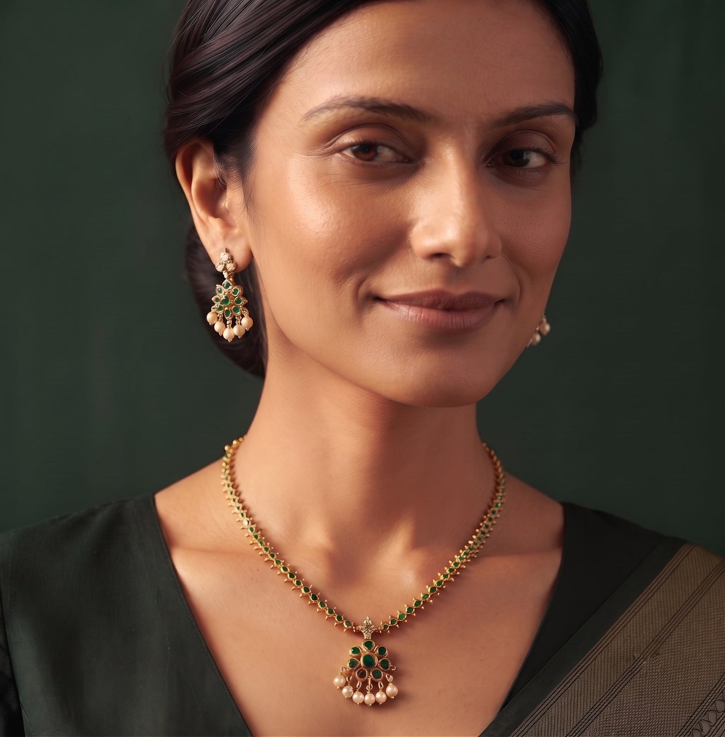 Gold Plated Fancy Beaded Jewellery Set