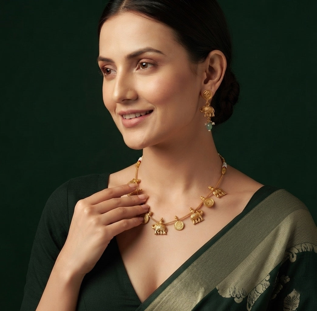 Gold Plated Traditional Jewellery Set