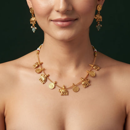Gold Plated Traditional Jewellery Set