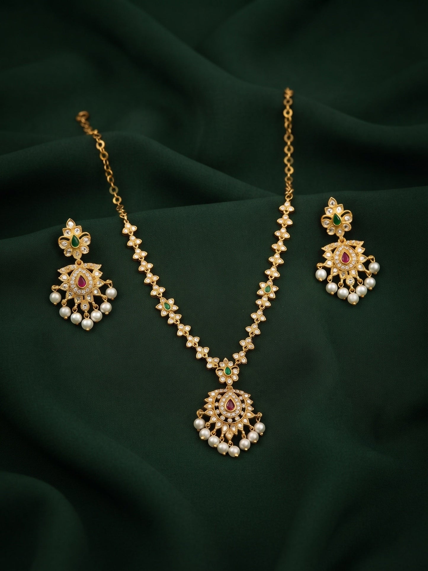 Gold Plated Traditional Jewellery Set
