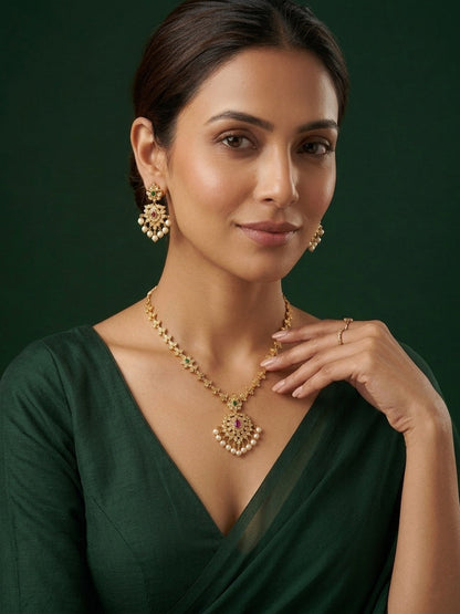 Gold Plated Traditional Jewellery Set