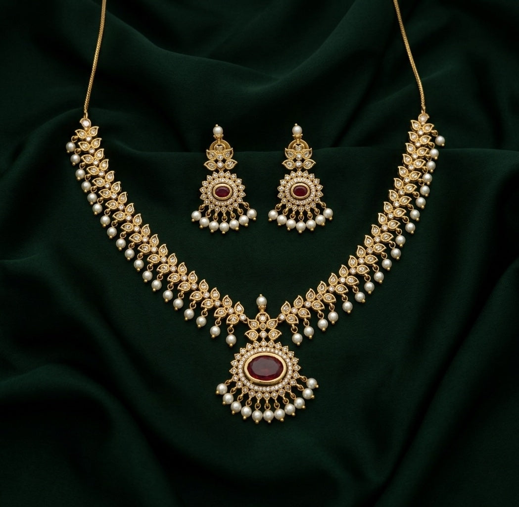 Gold Plated Traditional Jewellery Set
