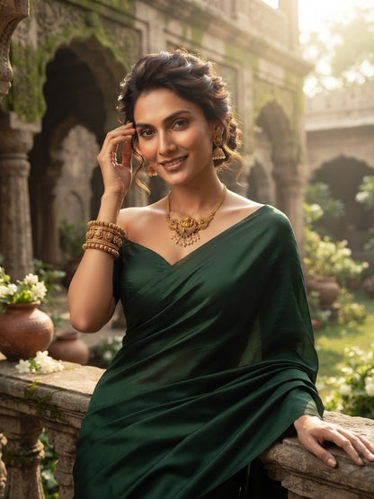 Gold-Toned Traditional Temple Choker Jewellery Set