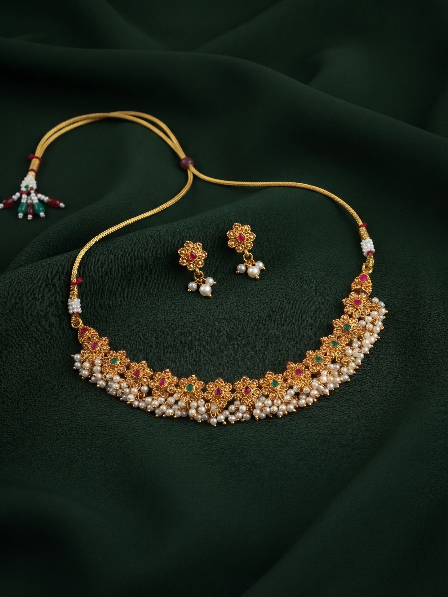 Gold Plated Traditional Choker Jewellery Set
