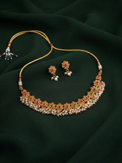 Gold Plated Traditional Choker Jewellery Set