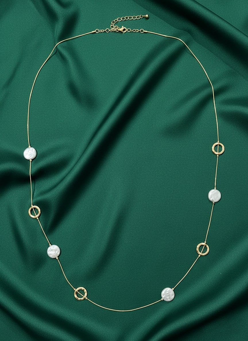 Antique Necklace With Beautiful Rings &amp; Beads