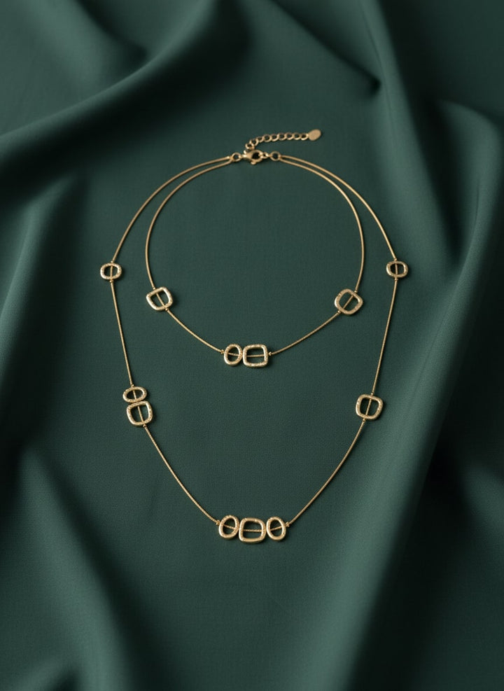 Beautiful Korean Style Double Layered Necklace