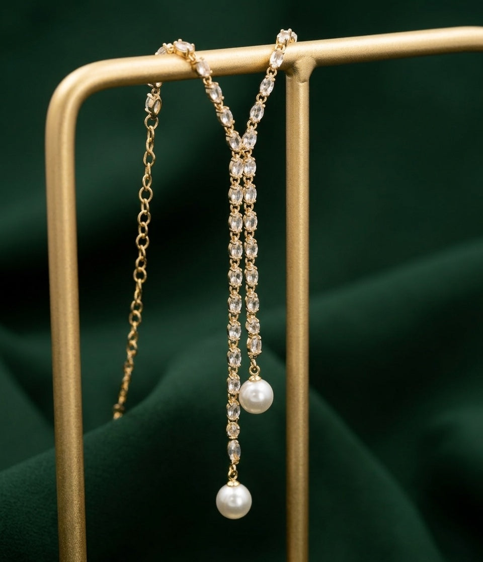 Women Gold-Plated Fancy Beaded Trendy Necklace
