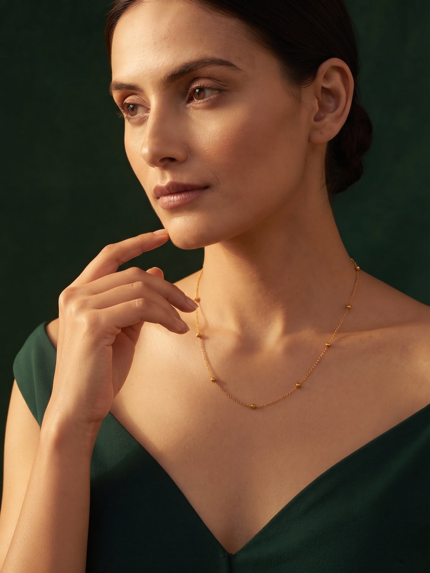 Women Gold-Plated Fancy Chain Trendy Necklace