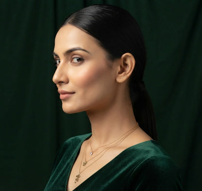 Gold-Toned Minimal Chain Layered Necklace for Women