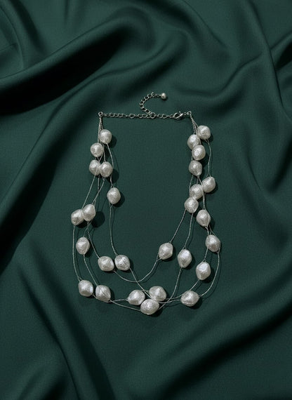 Antique Pearls Layered Necklace
