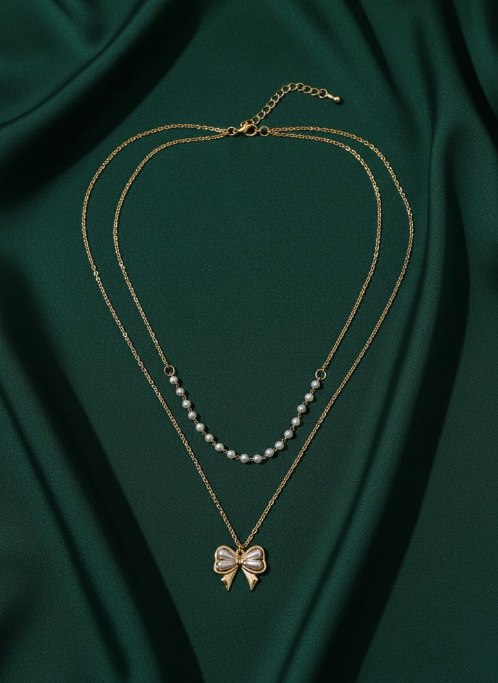 Classic Beads &amp; Stone Layered Chain