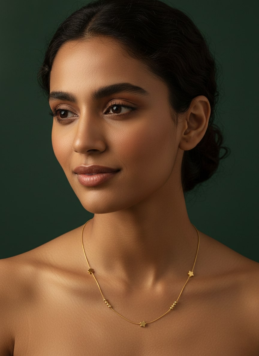 Fancy Beads & Stars Minimal Chain