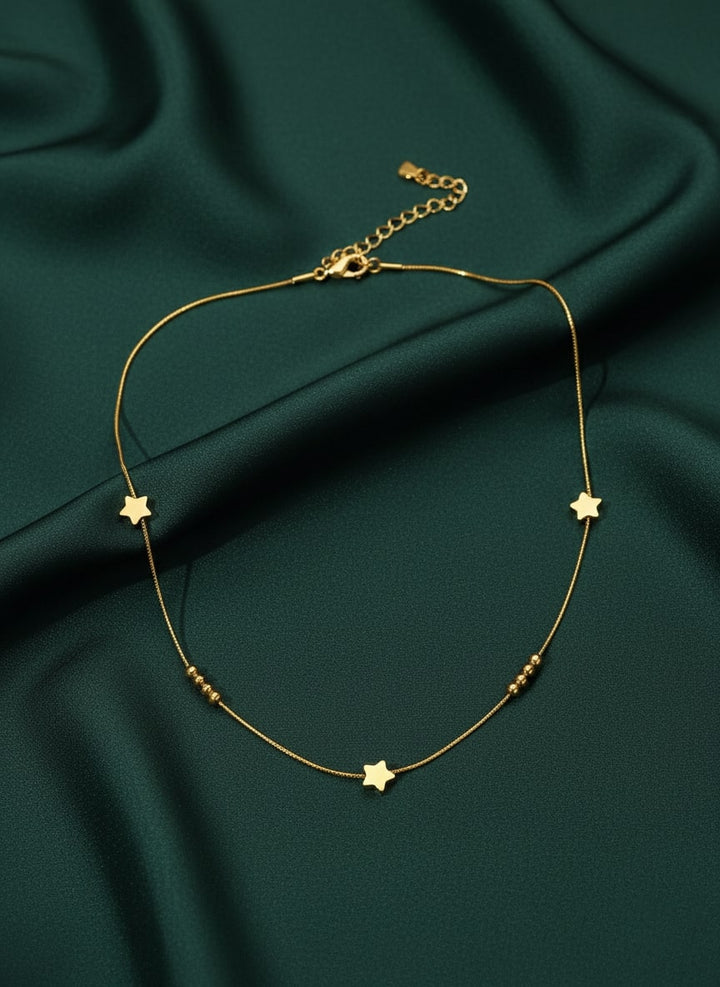 Fancy Beads &amp; Stars Minimal Chain
