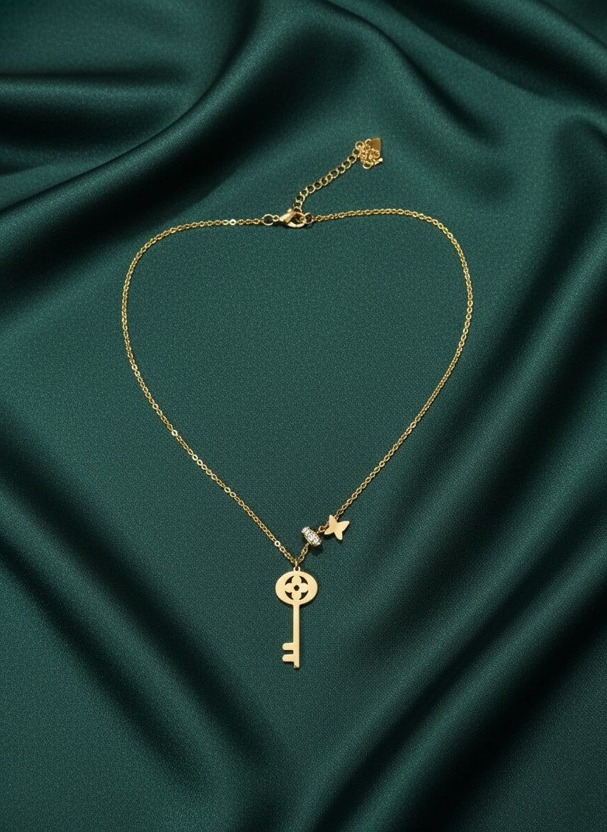 Trendy Stylish Key Pendant with Chain