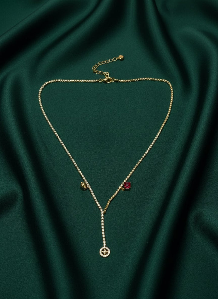 Trendy Minimal American Diamond Necklace