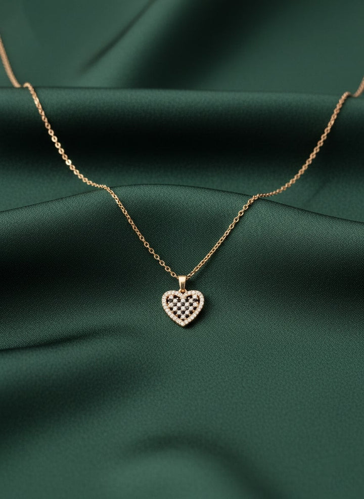 Trendy Heart Shaped Pendant With Chain