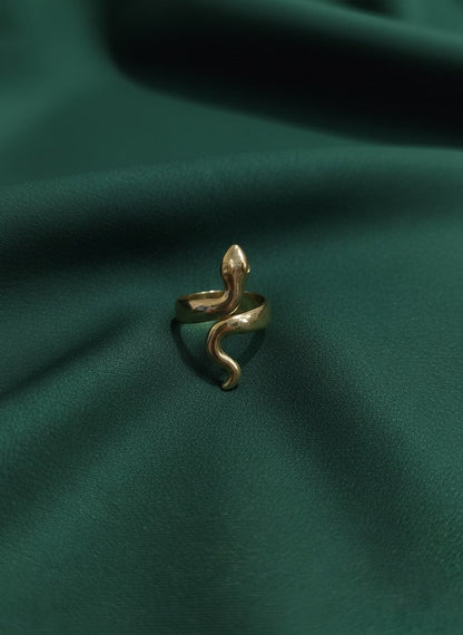 Stainless Steel Pleasant Snake Design Adjustable Finger Ring