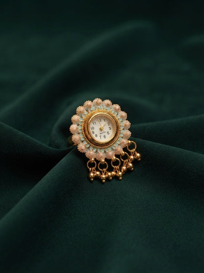 Gold Plated Trendy Watch Ring For Women