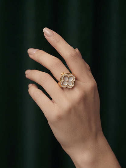 Gold Plated Trendy Watch Ring For Women