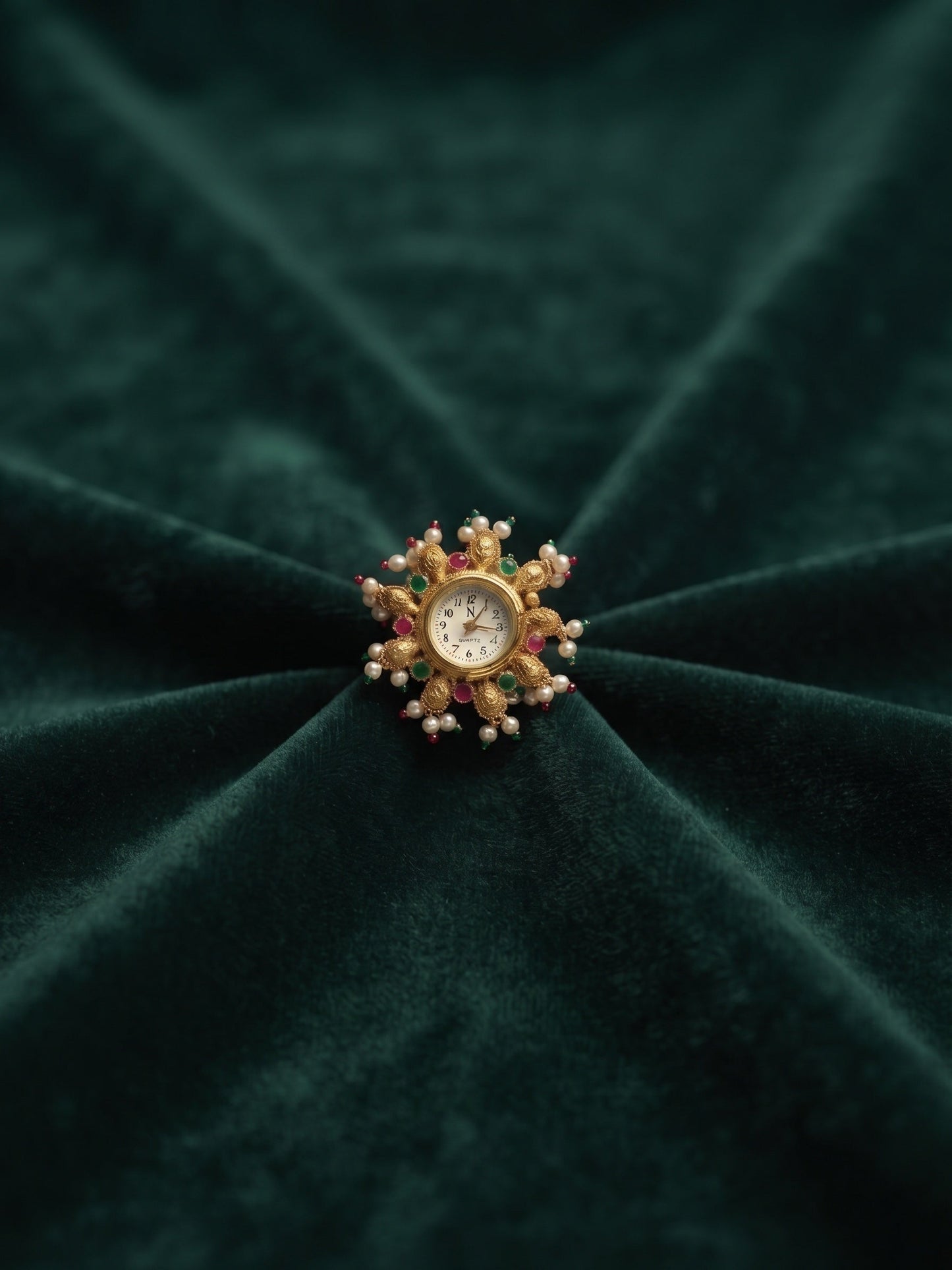 Gold Plated Trendy Watch Ring For Women