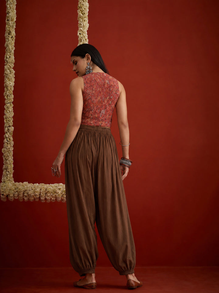 Solid Rayon Balloon Pant