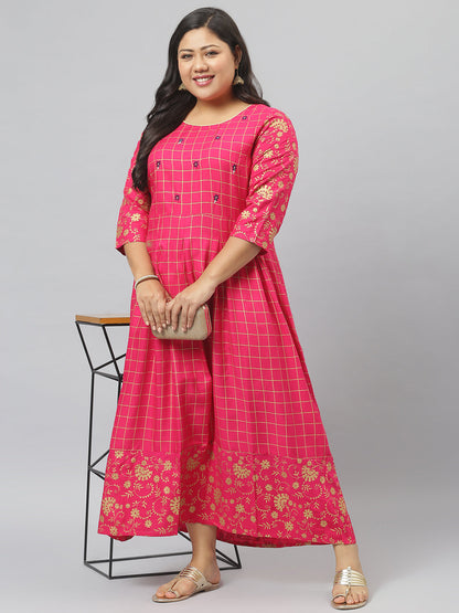 Printed Rayon Flared Kurta (Pre-Order)