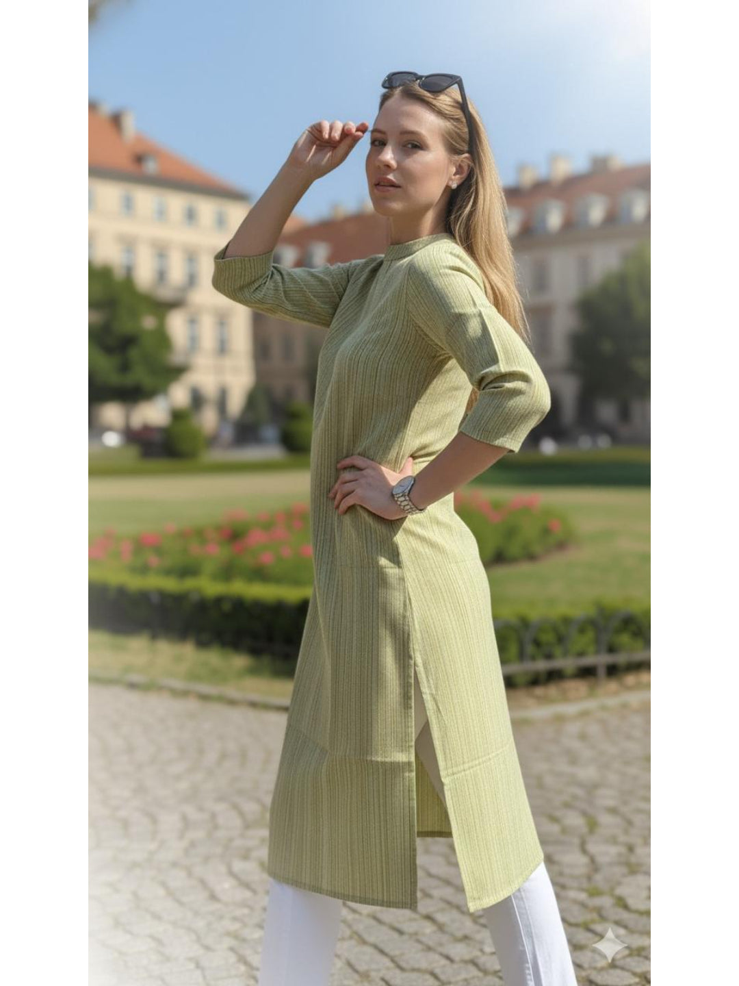 Cotton Kurti With One Pocket