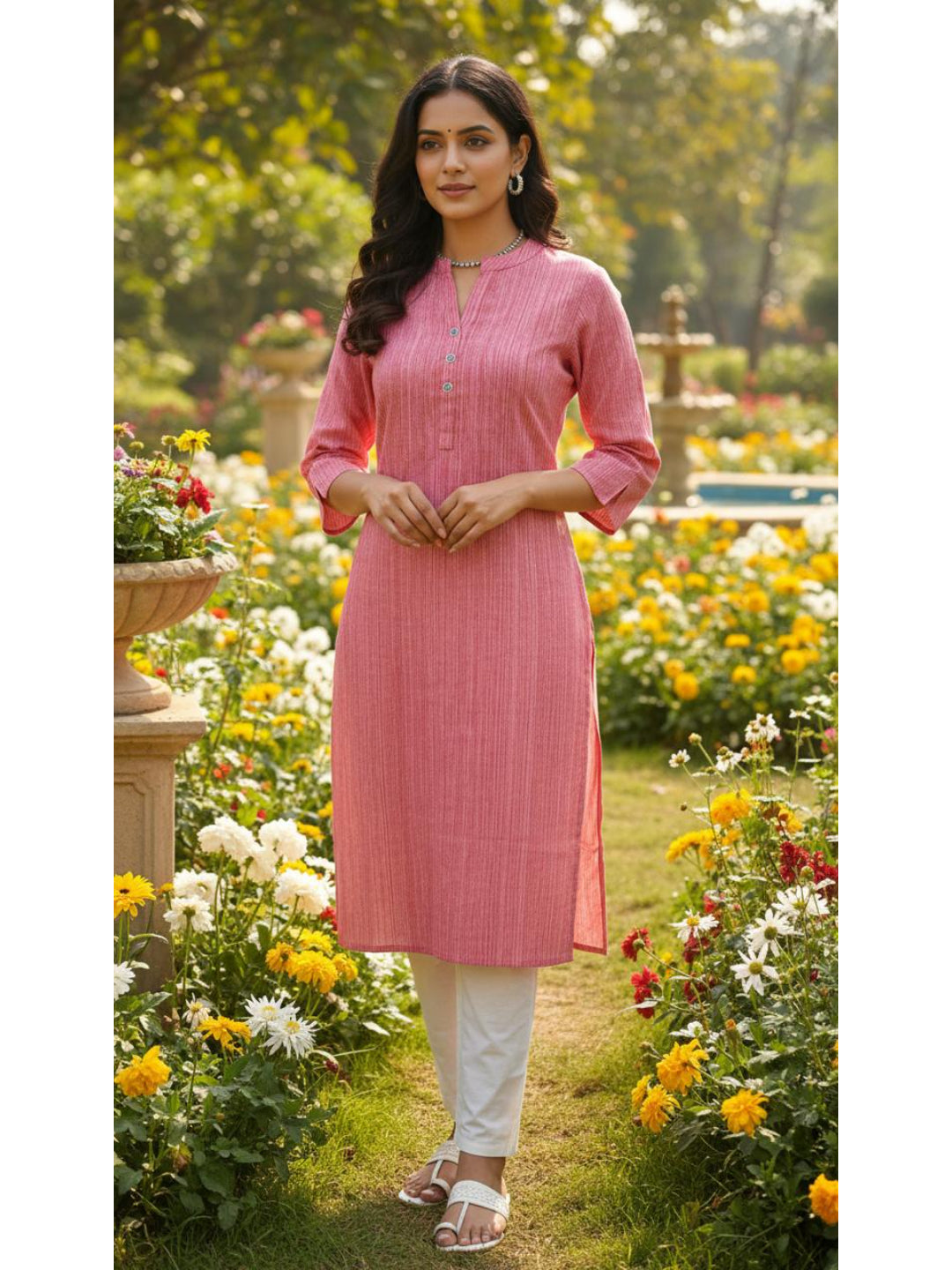 Cotton Kurti With One Pocket
