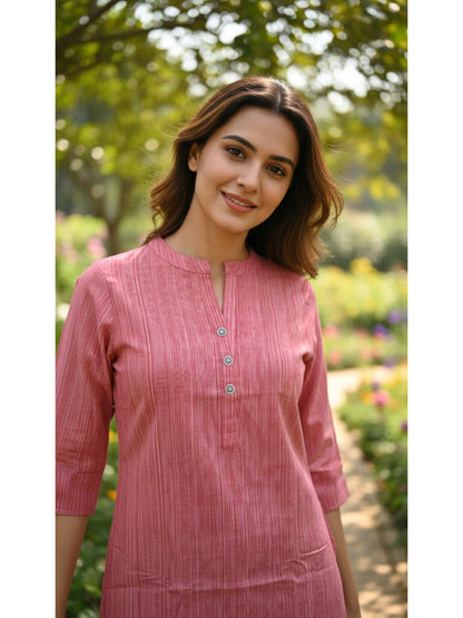 Cotton Kurti With One Pocket