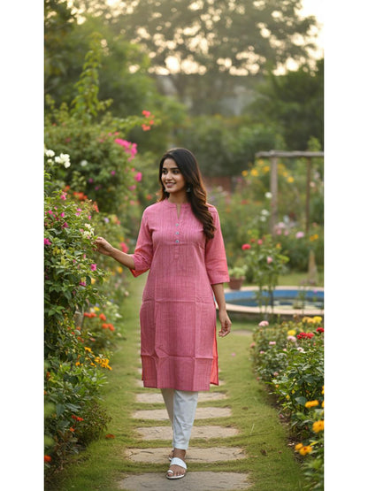 Cotton Kurti With One Pocket