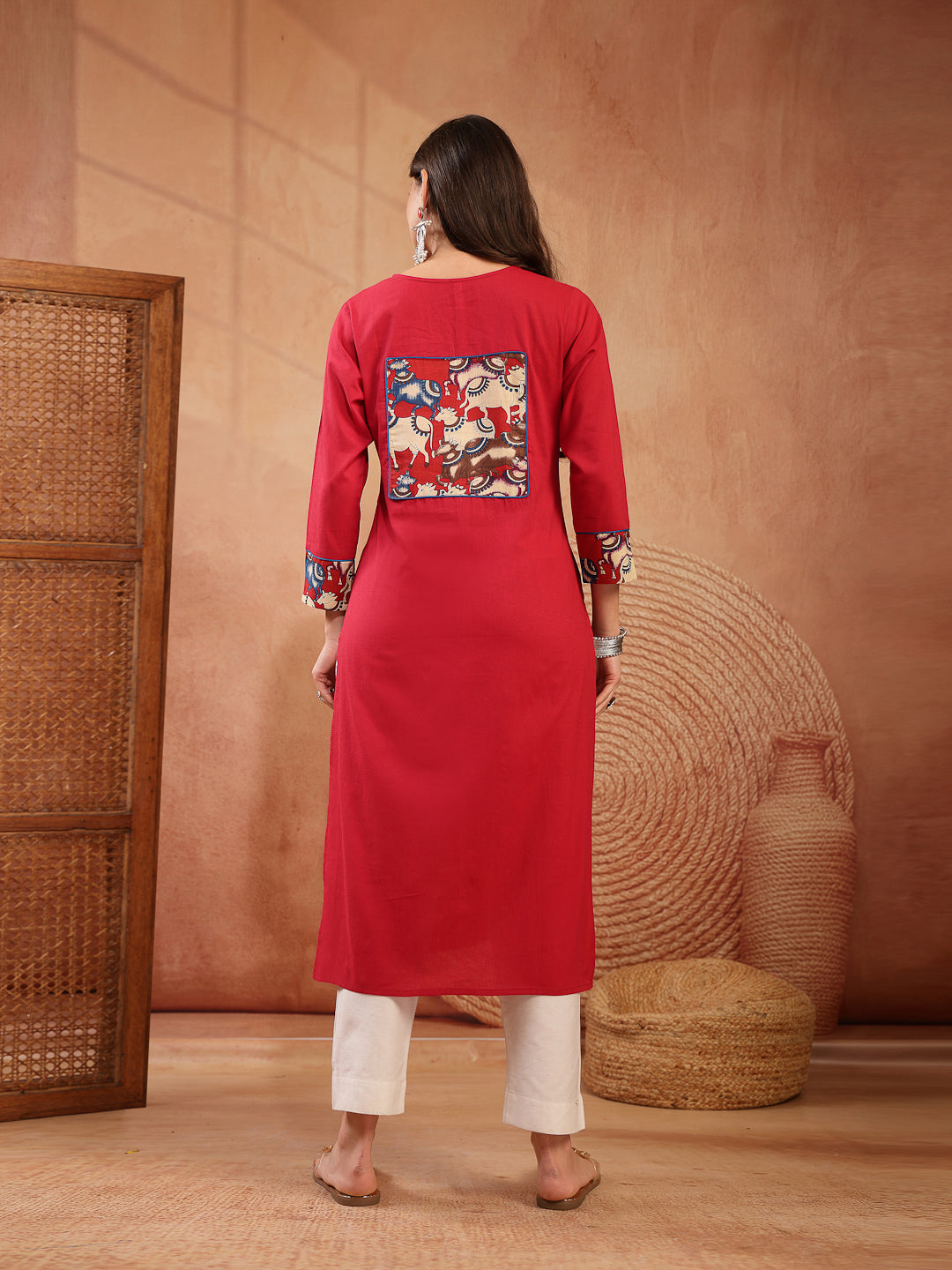 Solid Rayon Straight Kurta