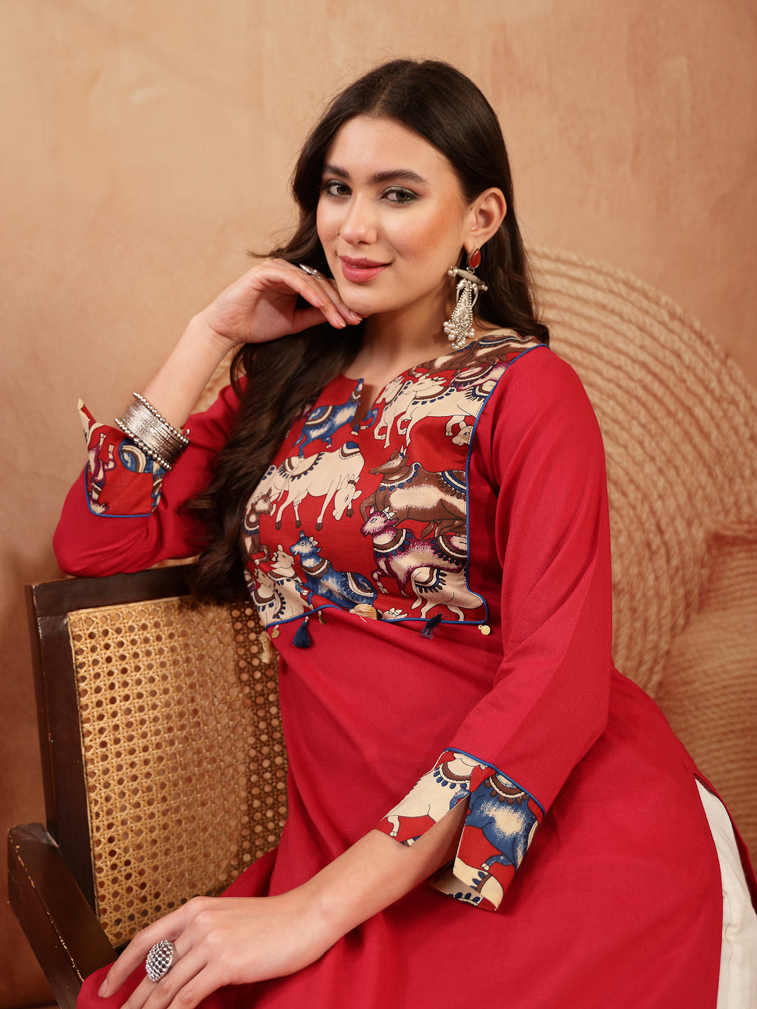 Solid Rayon Straight Kurta