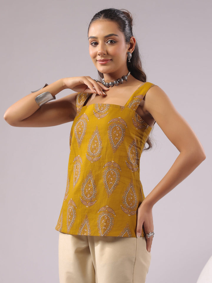 Pure Cotton Printed Sleeveless Kurtis
