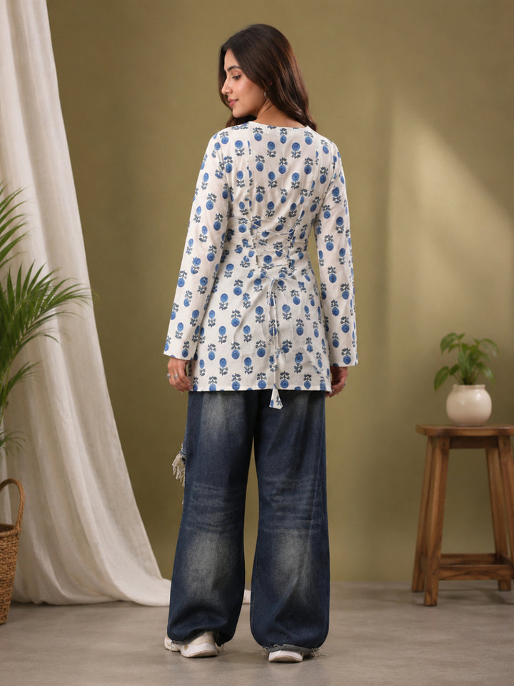 Cotton Solid Long Sleeves Kurti
